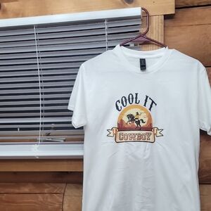 Cool It Cowboy White T-Shirt